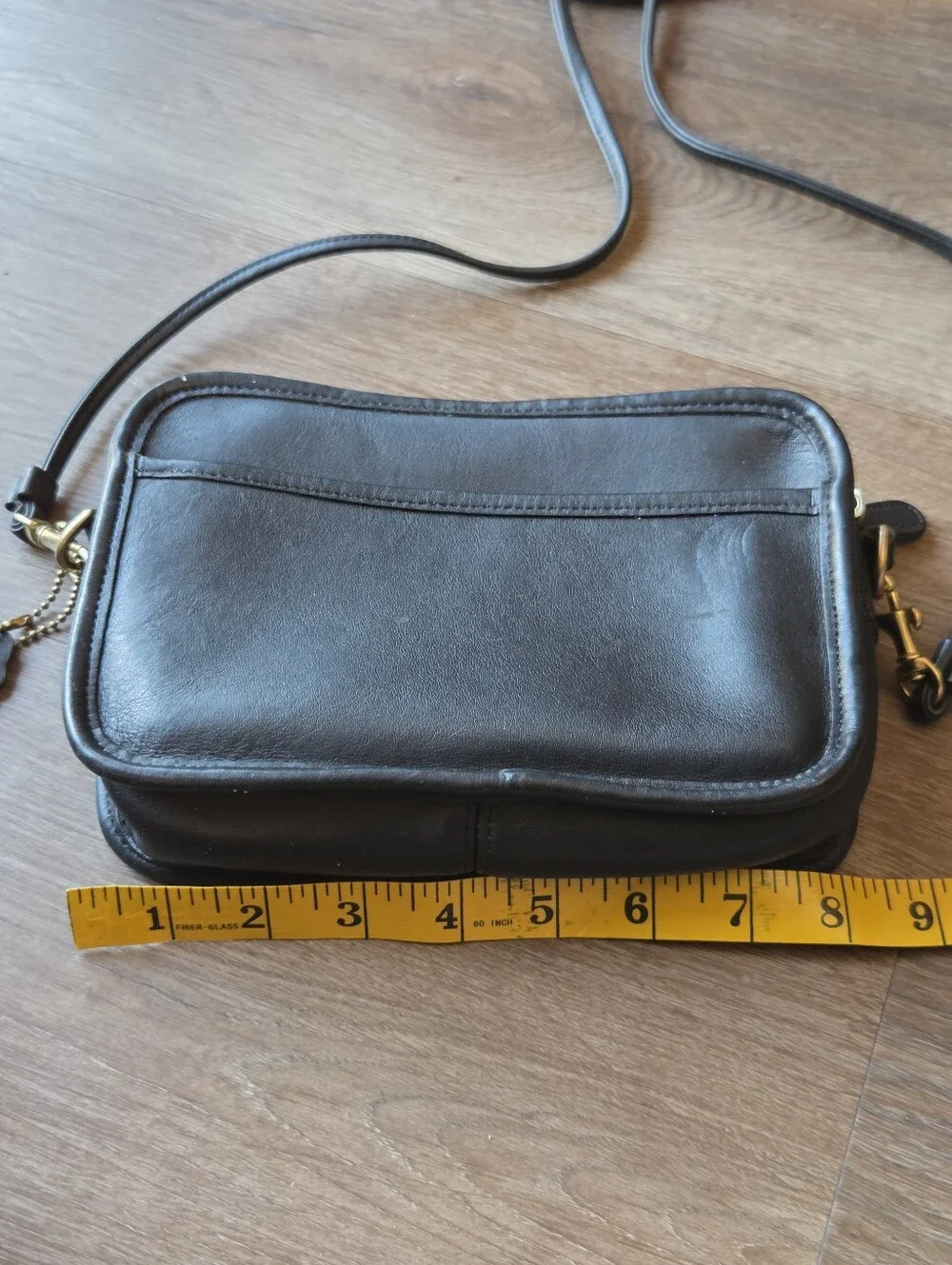 Vintage Coach Carnival Style 9925 Black Leather Bag Crossbody Purse w/Hang Tag